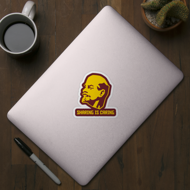 Sharing is Caring - Lenin - Yellow by kaliyuga